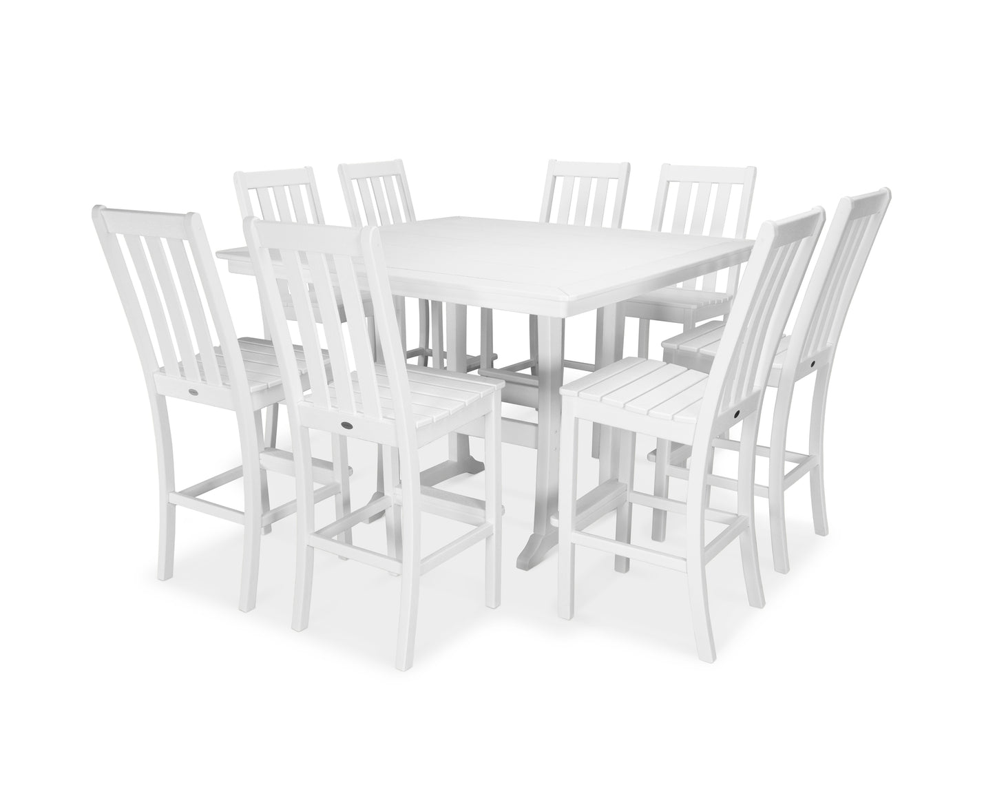 Vineyard 9-Piece Nautical Trestle Bar Set