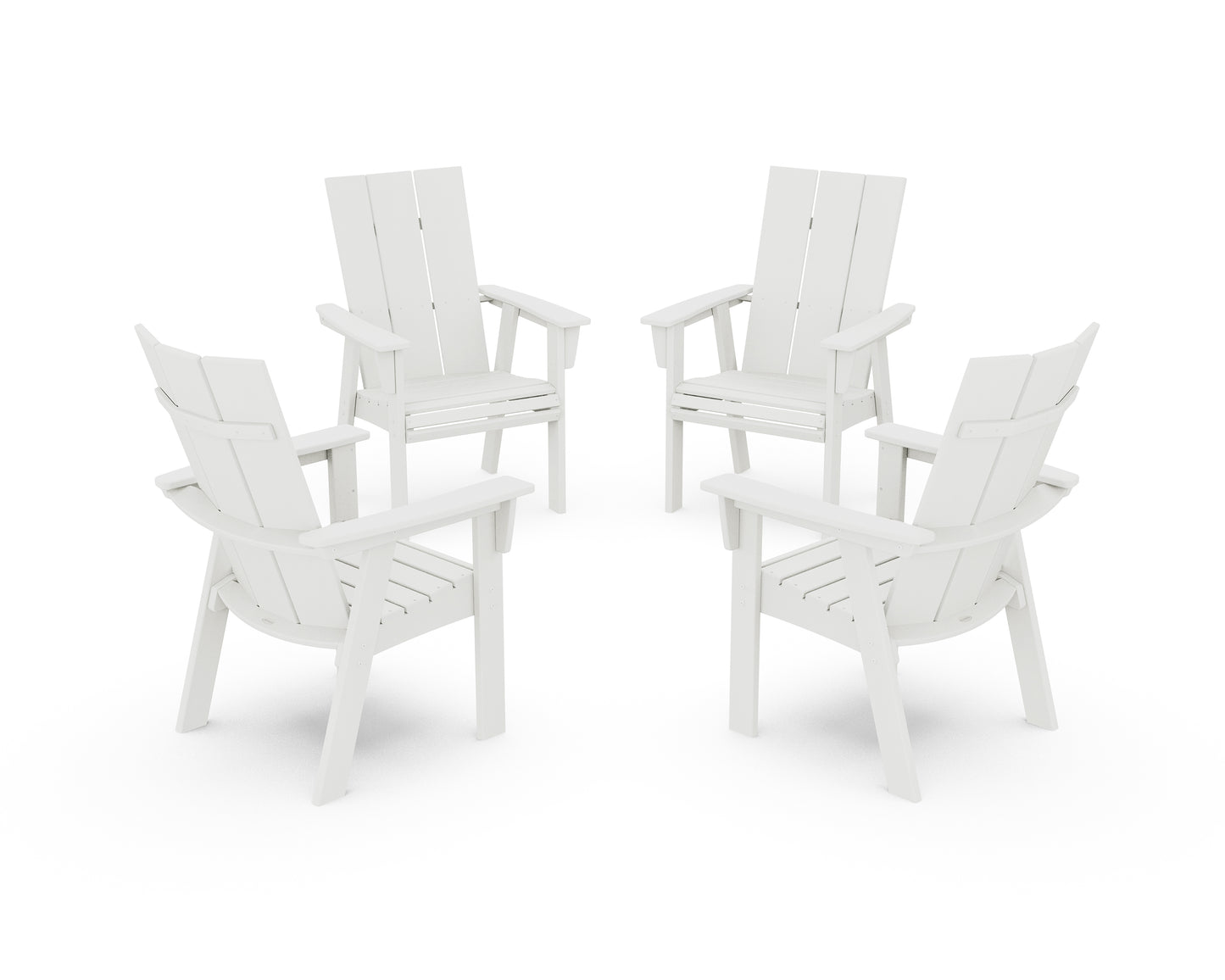 Modern 4-Piece Curveback Upright Adirondack Conversation Set