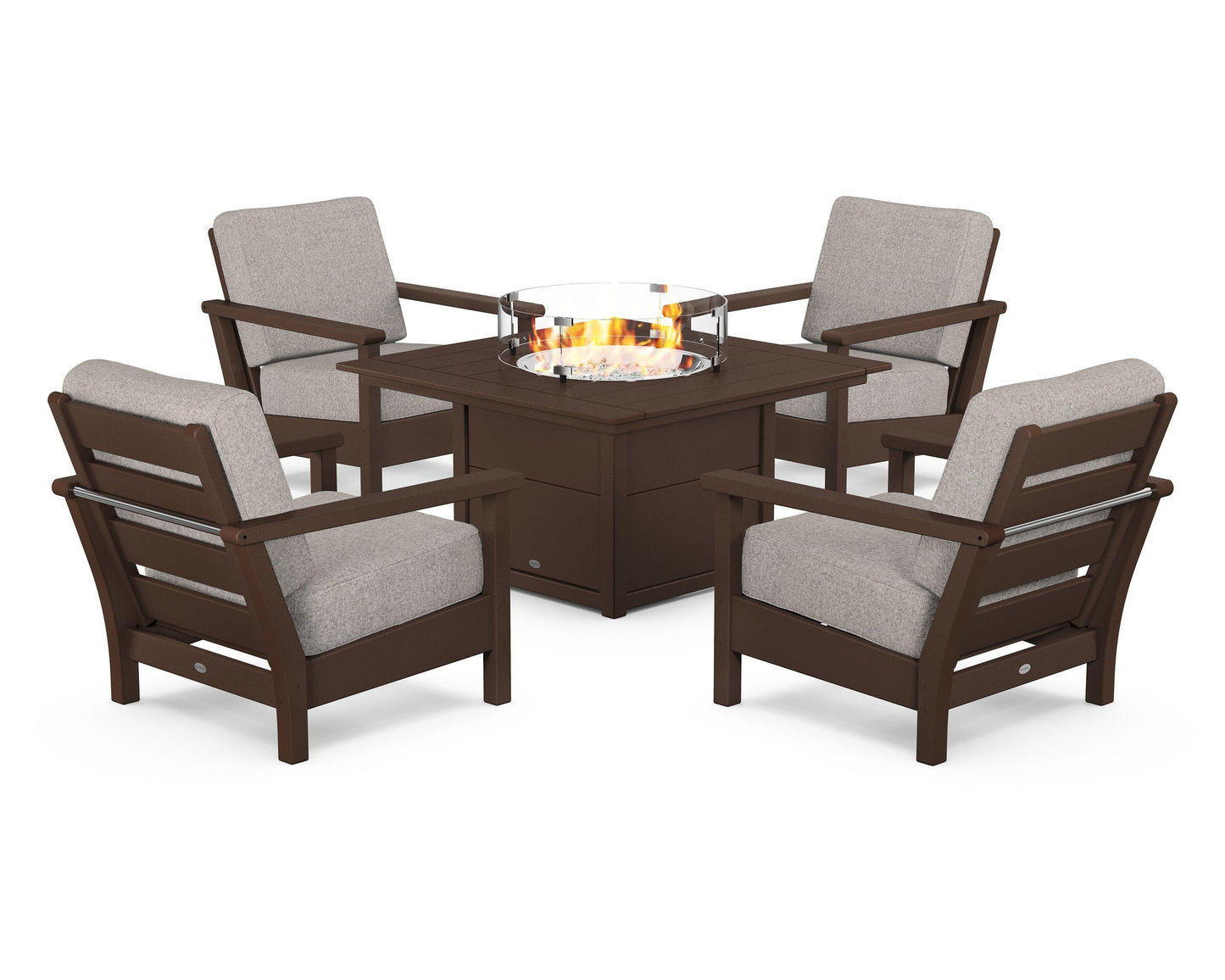 Harbour 5-Piece Conversation Set with Fire Pit Table