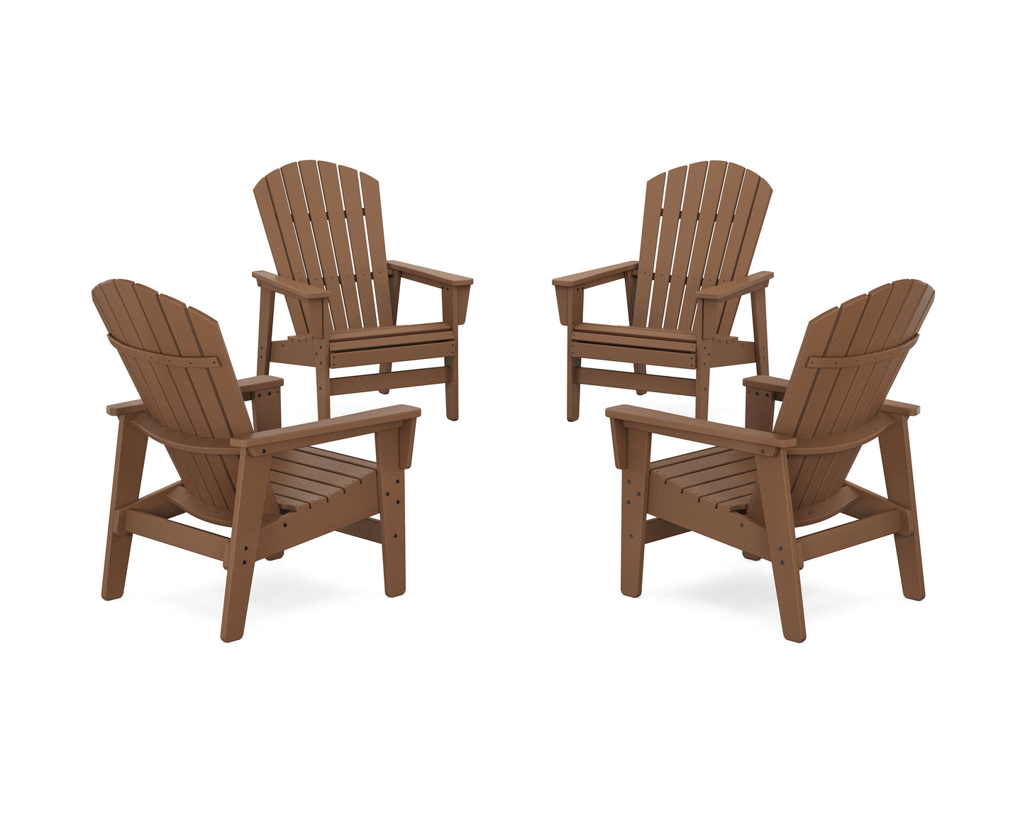 4-Piece Nautical Grand Upright Adirondack Chair Conversation Set