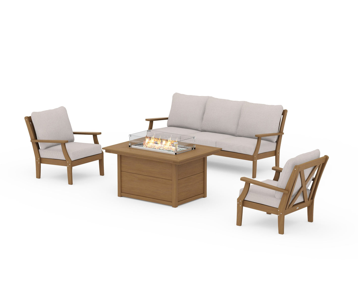 Braxton Deep Seating Fire Pit Table Set
