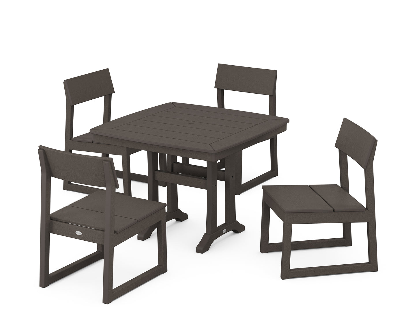 EDGE Side Chair 5-Piece Dining Set with Trestle Legs