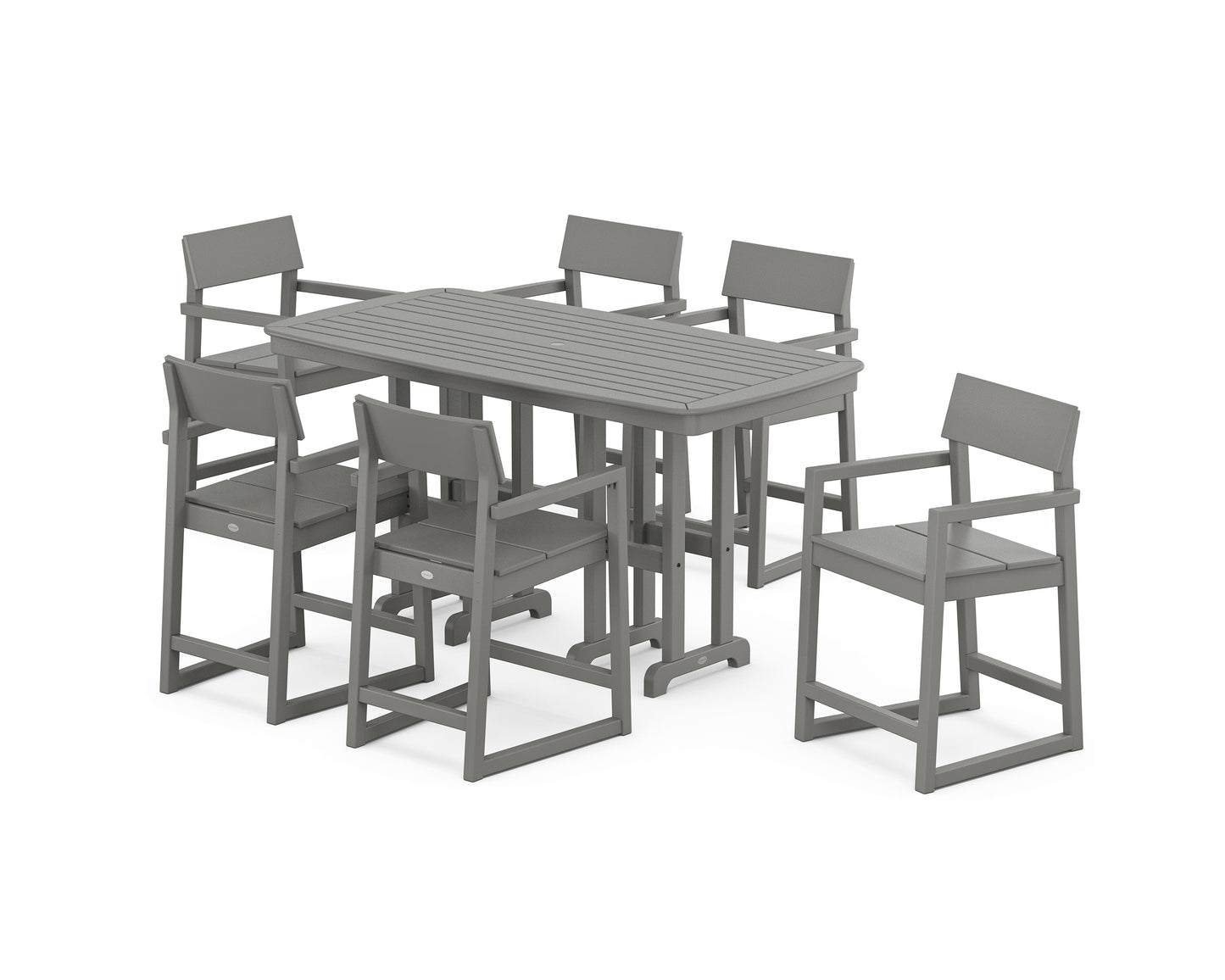 EDGE Arm Chair 7-Piece Counter Set