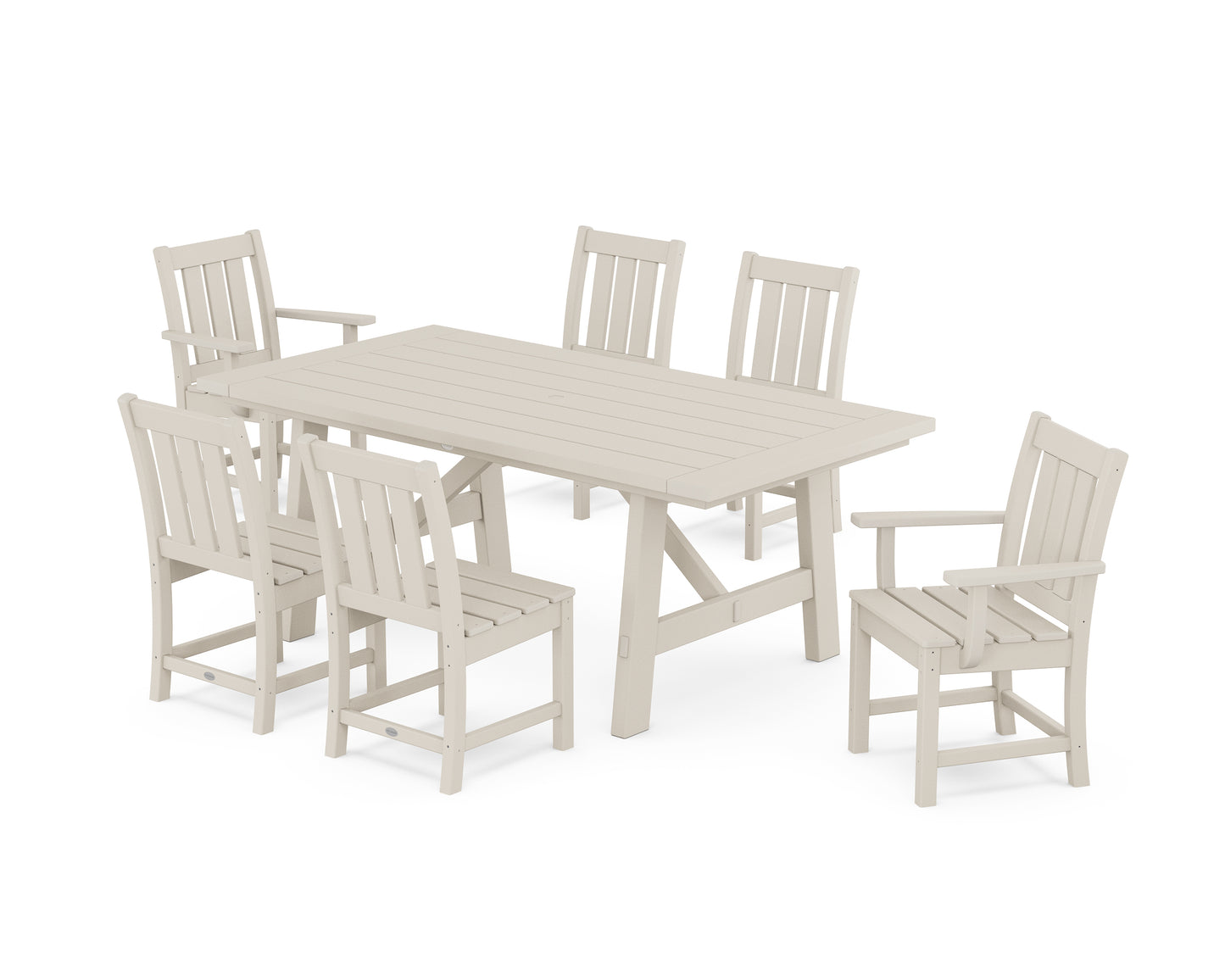 Oxford 7-Piece Rustic Farmhouse Dining Set