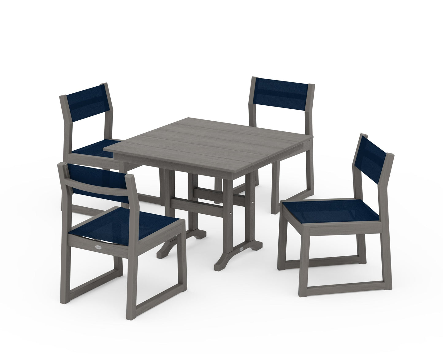 EDGE Sling Side Chair 5-Piece Farmhouse Dining Set