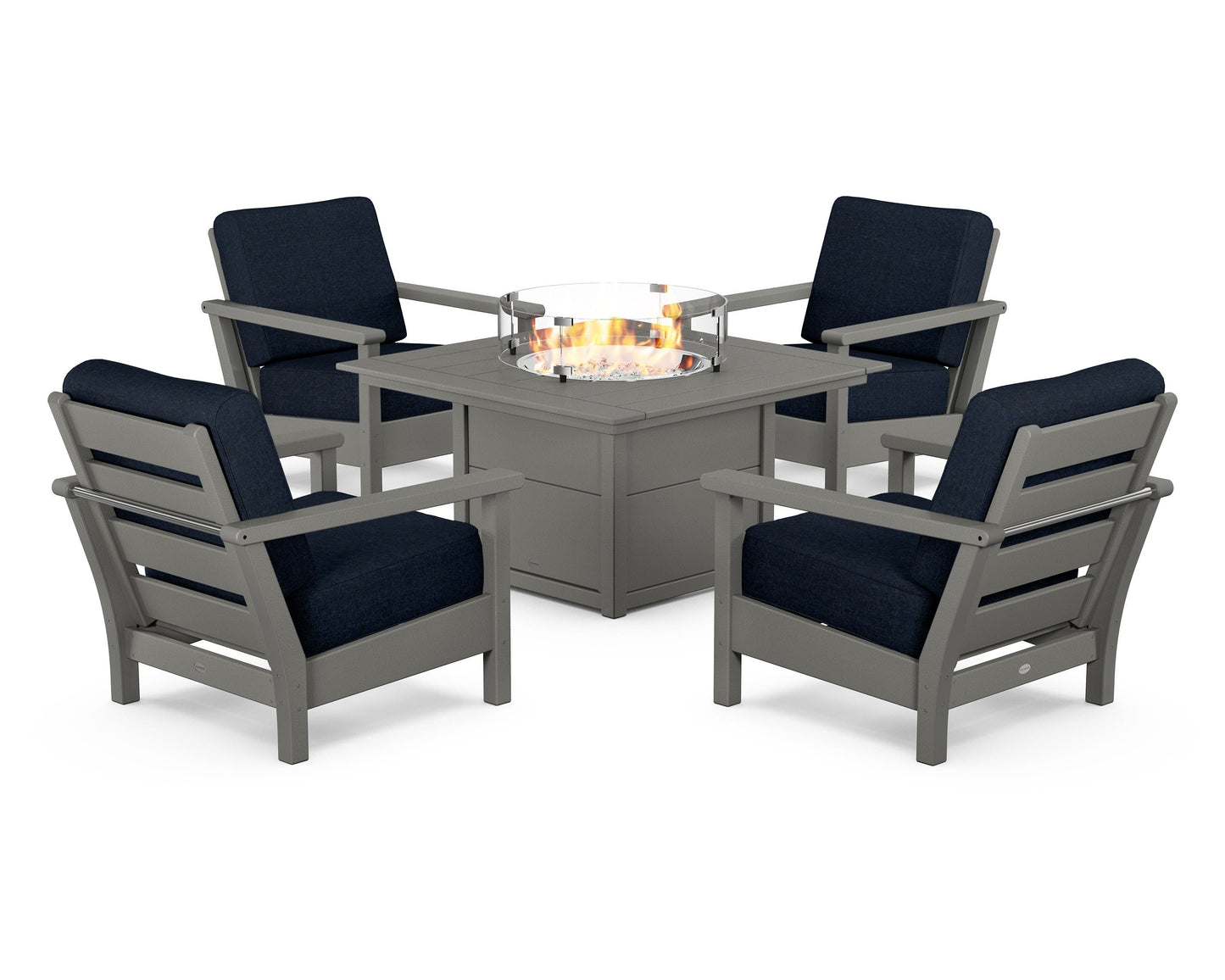 Harbour 5-Piece Conversation Set with Fire Pit Table