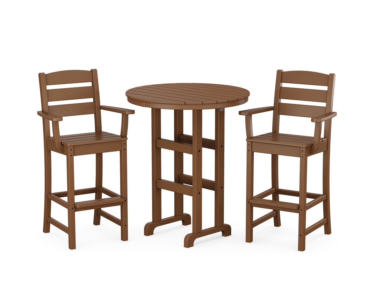 Lakeside 3-Piece Round Bar Arm Chair Set