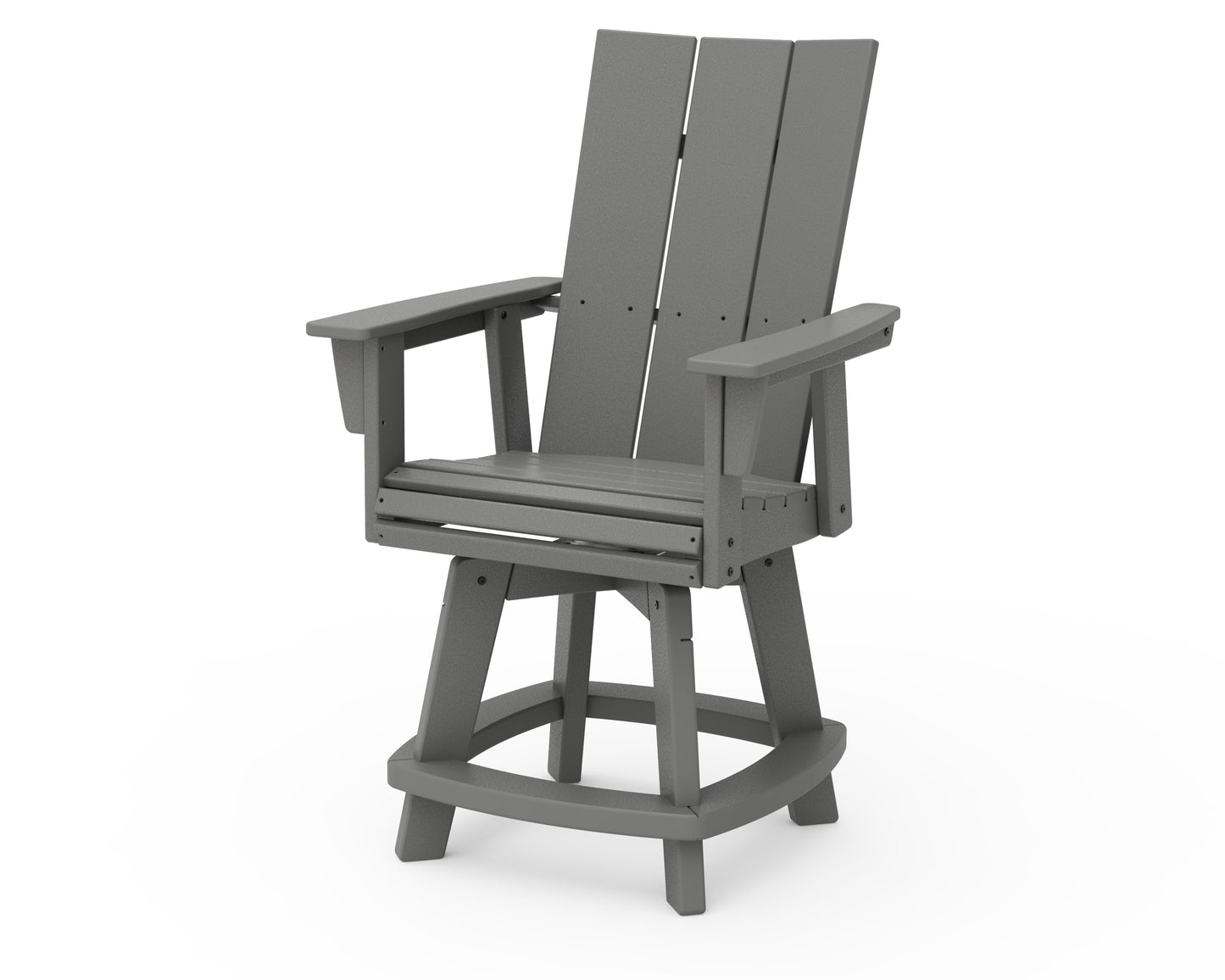 Modern Curveback Adirondack Swivel Counter Chair