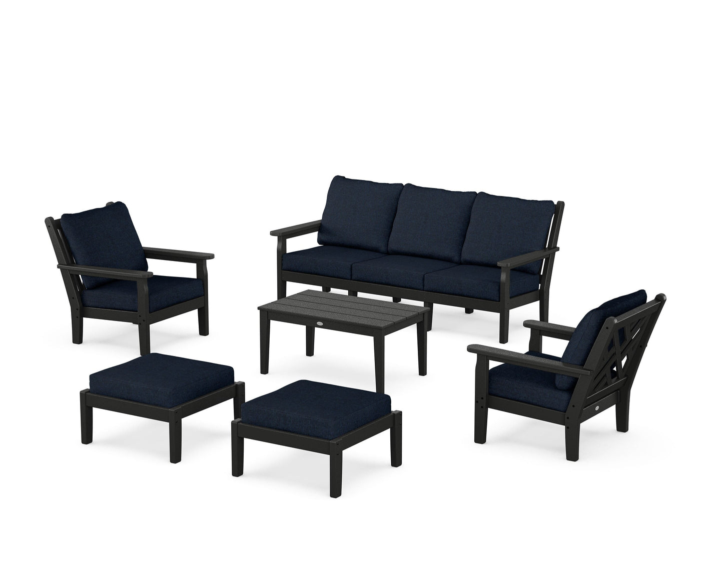 Chippendale 6-Piece Lounge Sofa Set