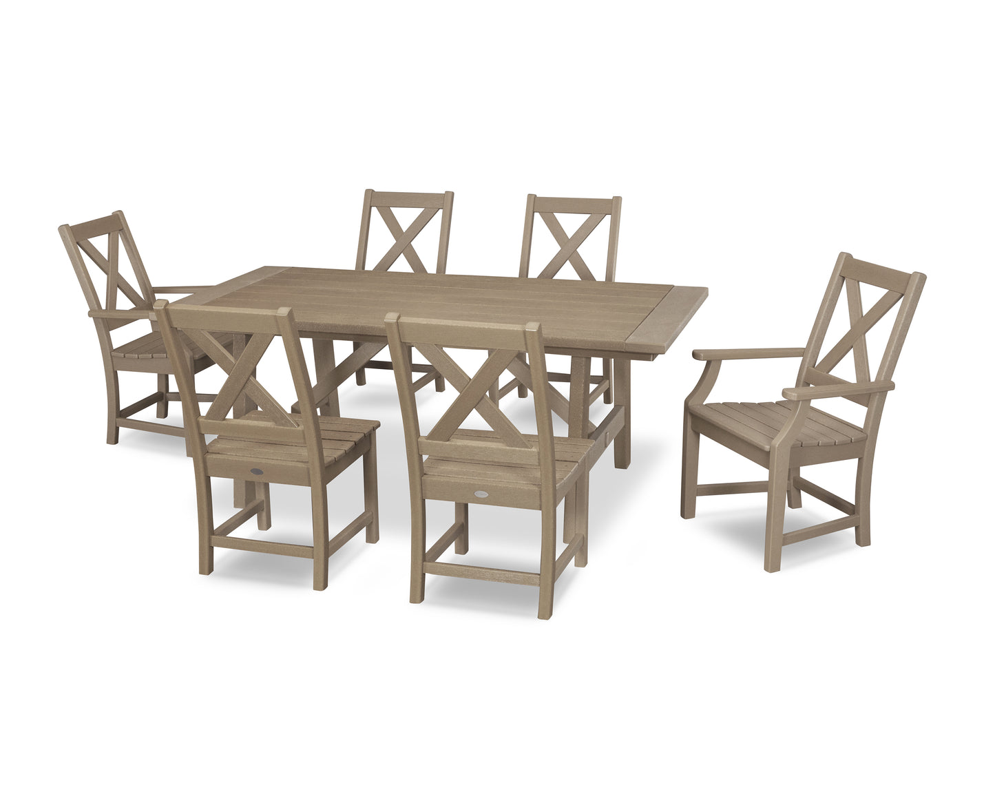 Braxton 7-Piece Rustic Farmhouse Dining Set