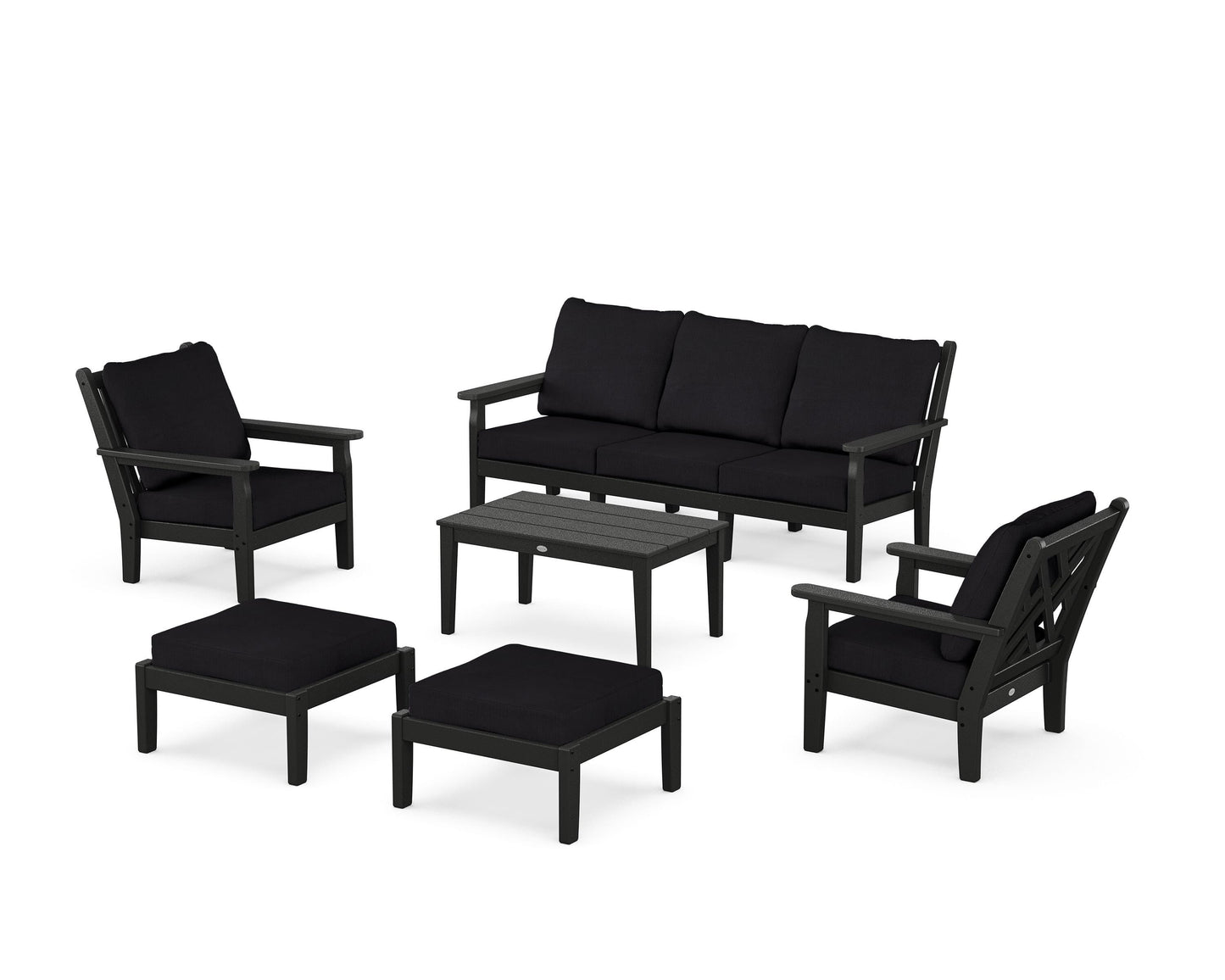 Chippendale 6-Piece Lounge Sofa Set