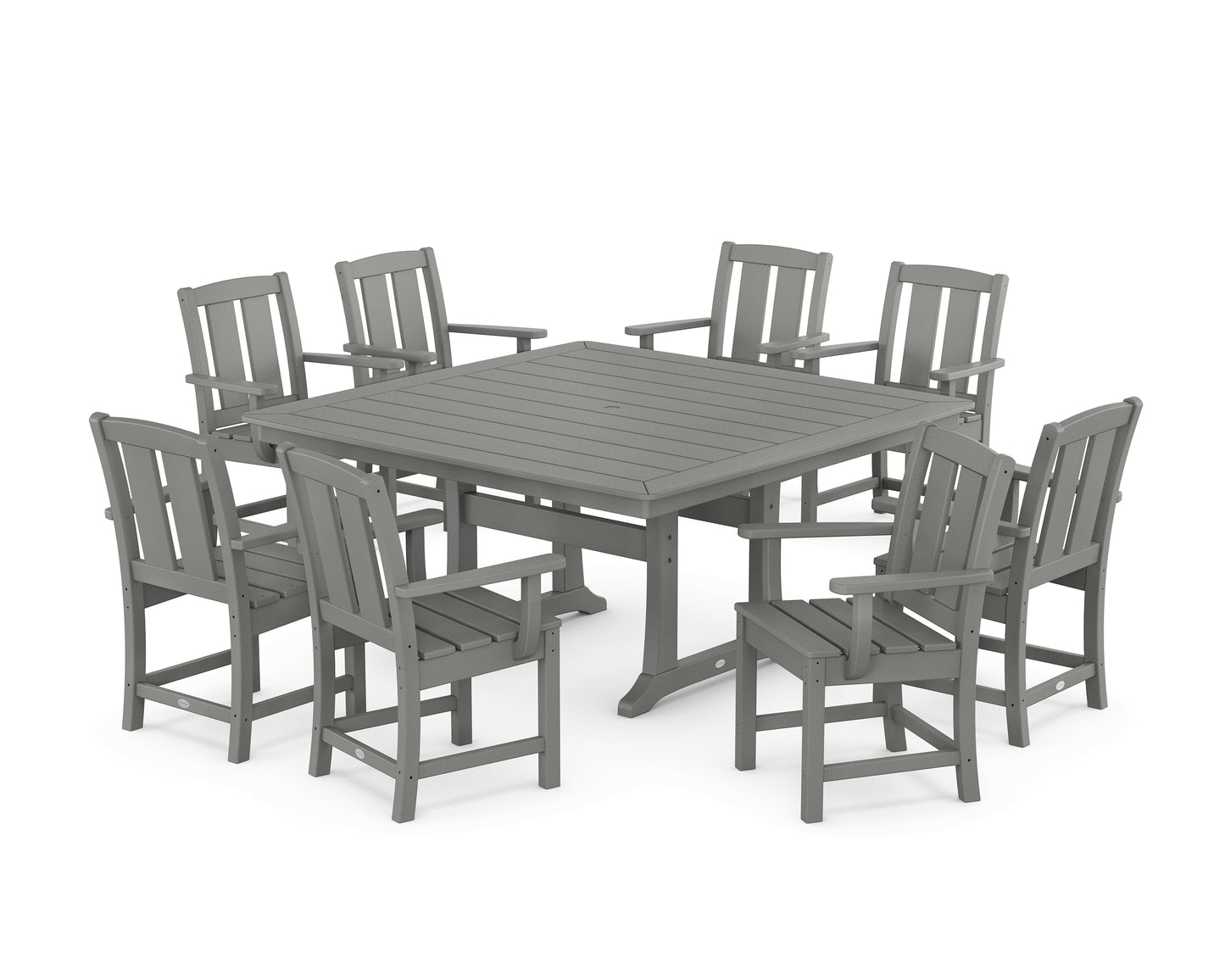 Mission 9-Piece Square Dining Set with Trestle Legs