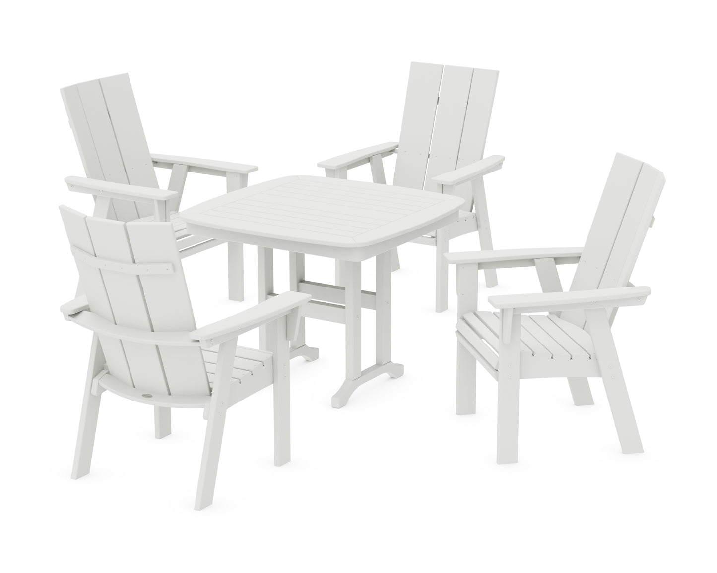 Modern Curveback Adirondack 5-Piece Dining Set