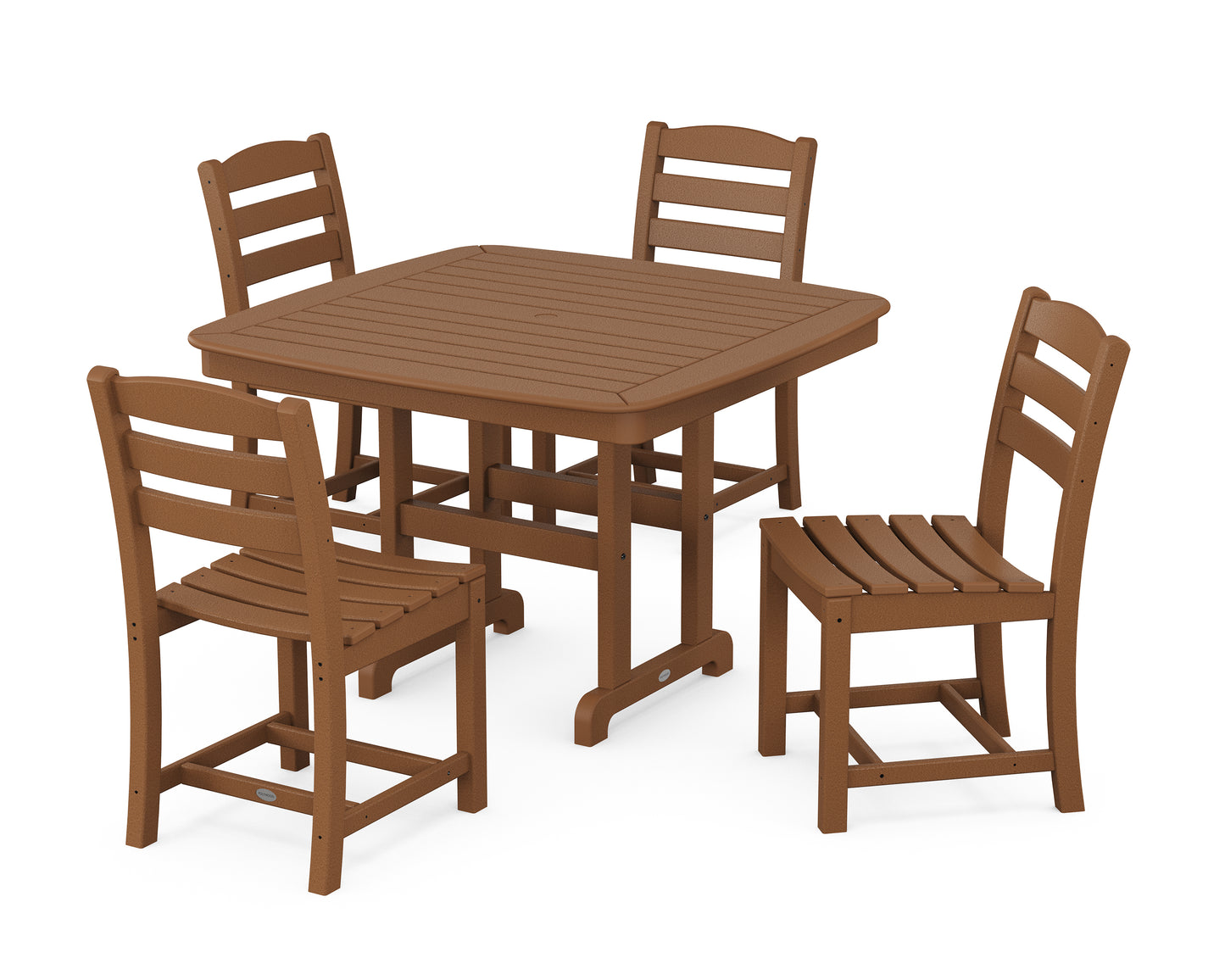 La Casa CafÃ© Side Chair 5-Piece Dining Set with Trestle Legs