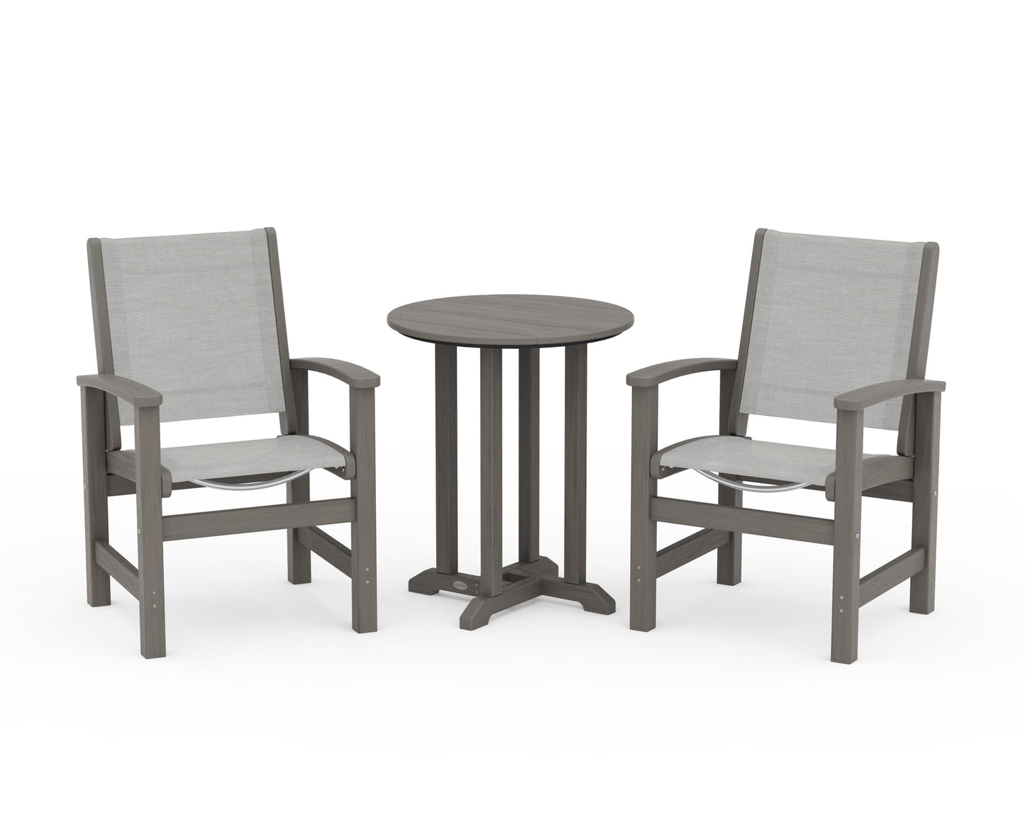 Coastal 3-Piece Round Bistro Dining Set