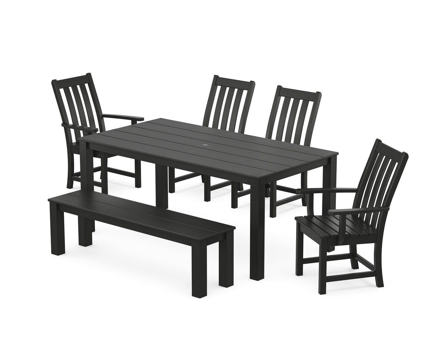 Vineyard 6-Piece Parsons Dining Set with Bench