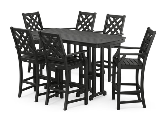 Wovendale Arm Chair 7-Piece Bar Set