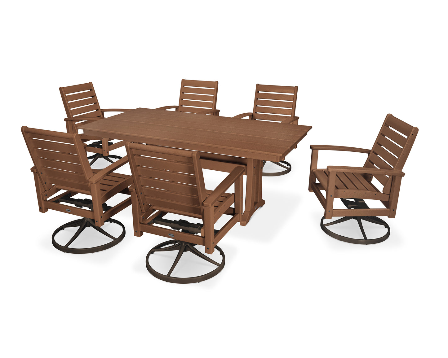 7 Piece Signature Swivel Rocker Dining Set