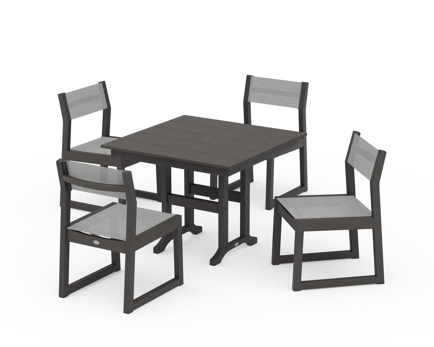 EDGE Sling Side Chair 5-Piece Farmhouse Dining Set