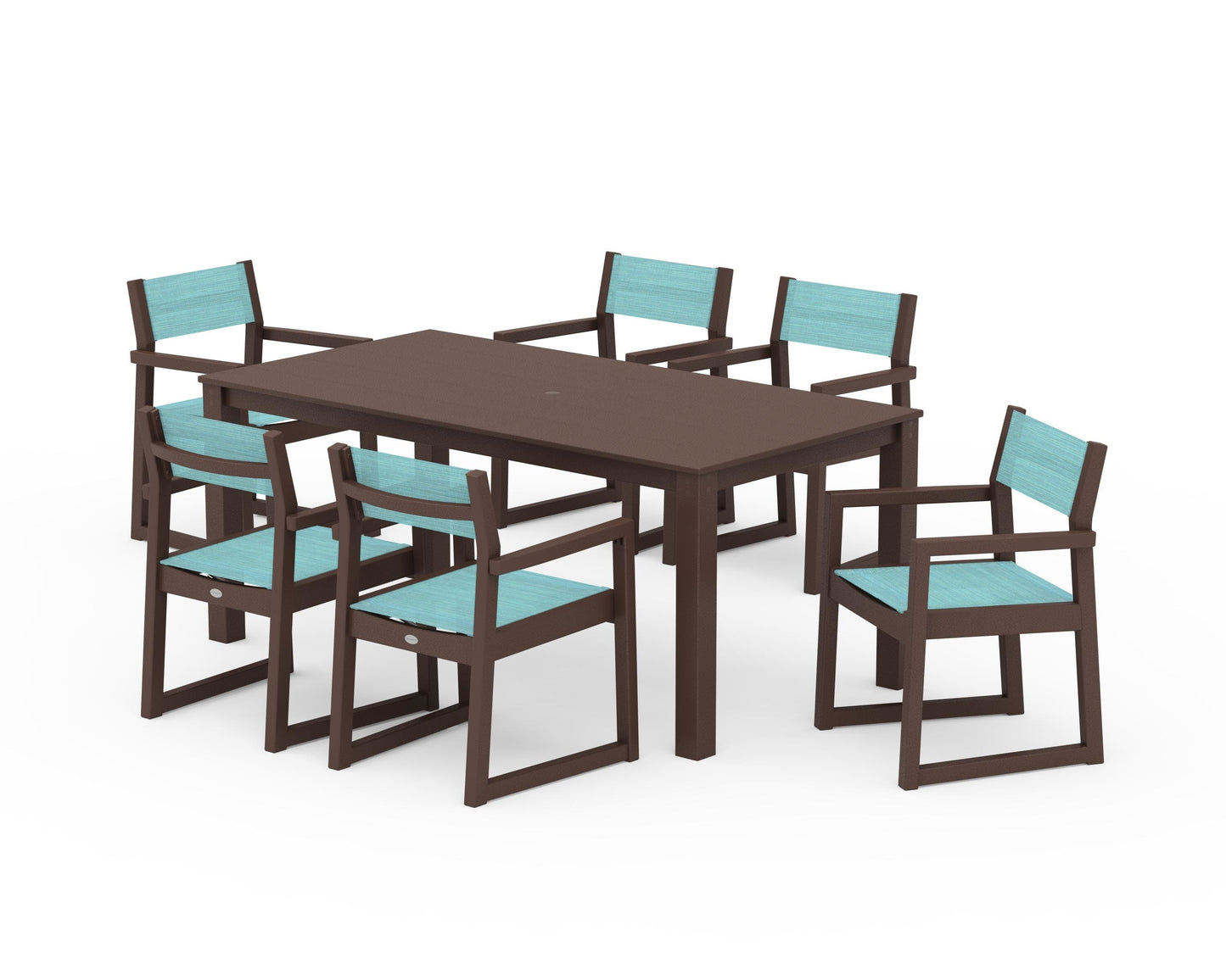 EDGE Sling Arm Chair 7-Piece Parsons Dining Set