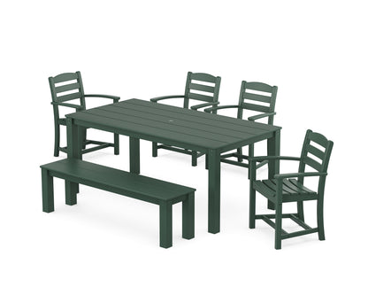 La Casa Cafe' 6-Piece Parsons Dining Set with Bench