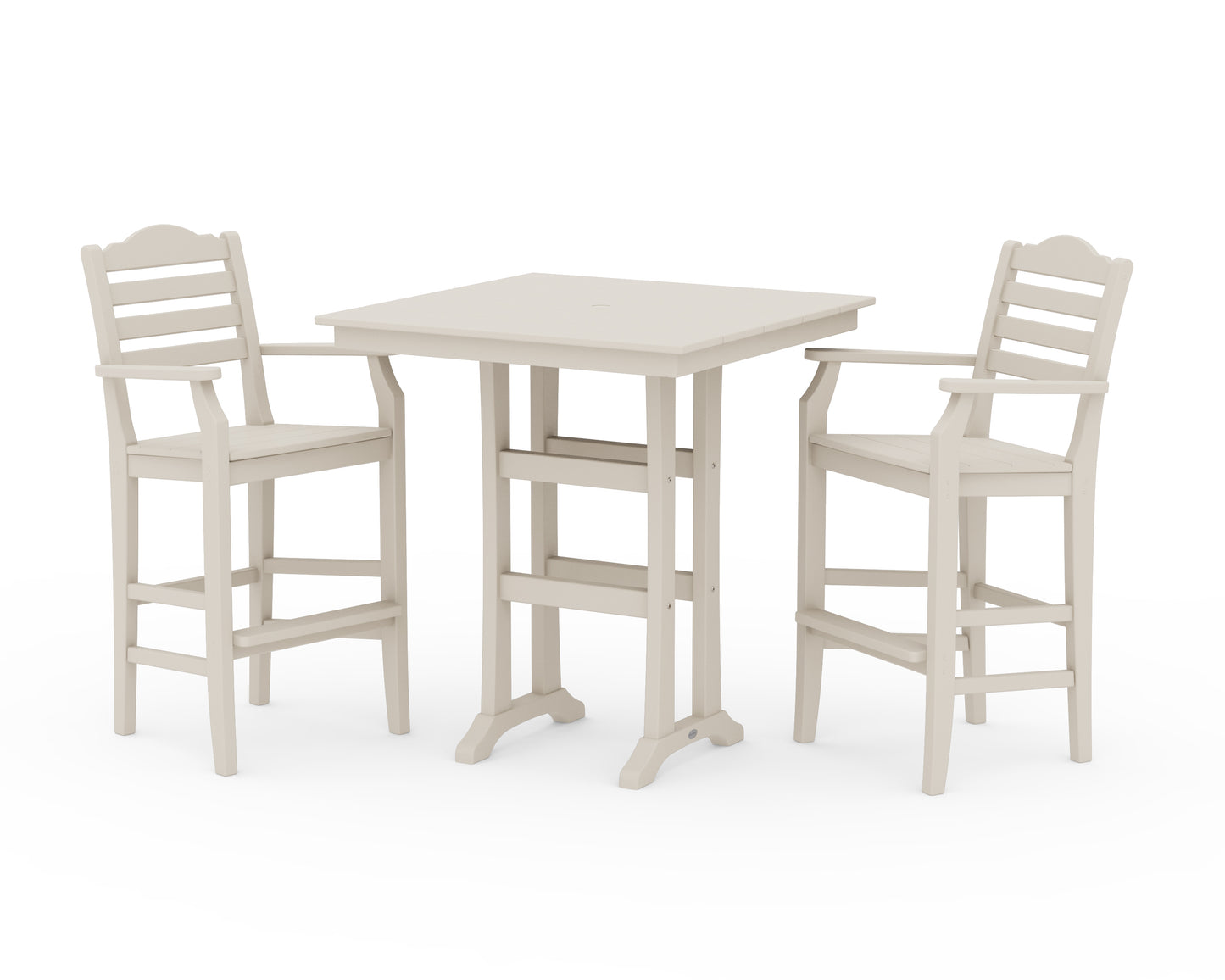Savannah 3-Piece Farmhouse Bar Set with Trestle Legs