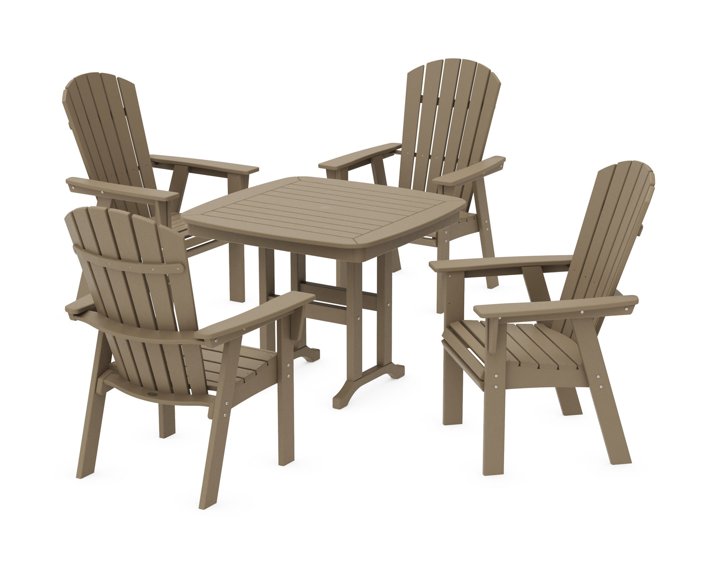 Nautical Curveback Adirondack 5-Piece Dining Set