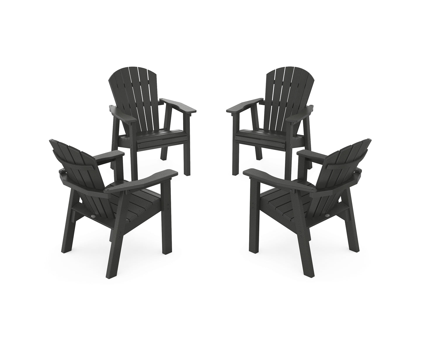 Seashell 4-Piece Upright Adirondack Conversation Set