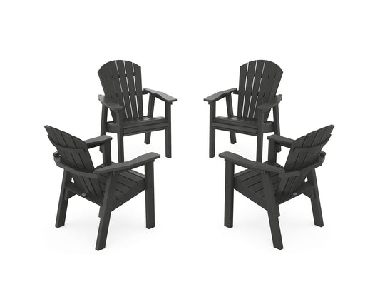 Seashell 4-Piece Upright Adirondack Conversation Set