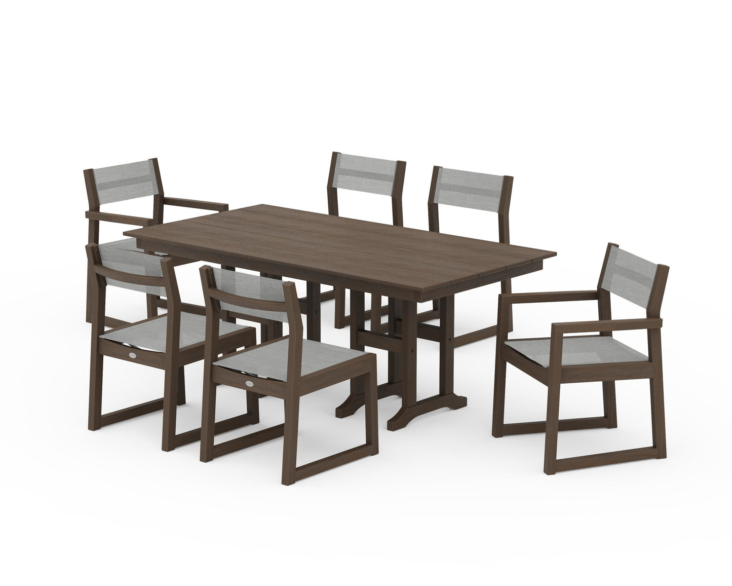 EDGE Sling 7-Piece Farmhouse Dining Set