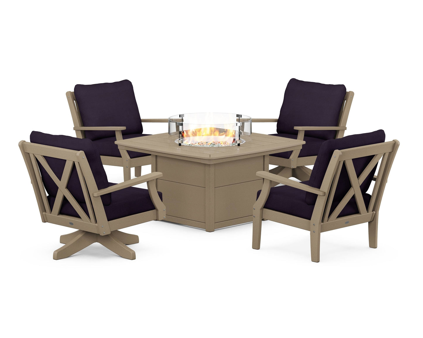 Braxton 5-Piece Deep Seating Set with Fire Table