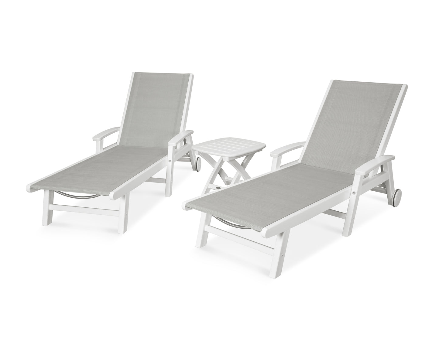 Coastal 3-Piece Wheeled Chaise Set