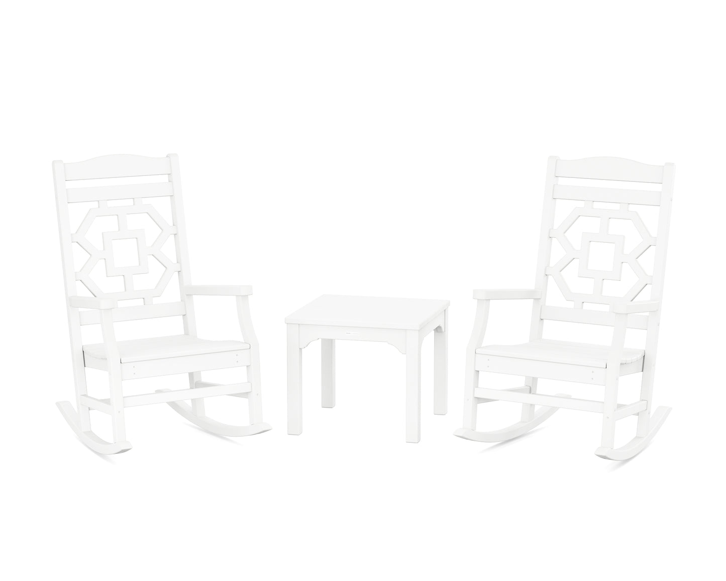 Chinoiserie 3-Piece Rocking Chair Set