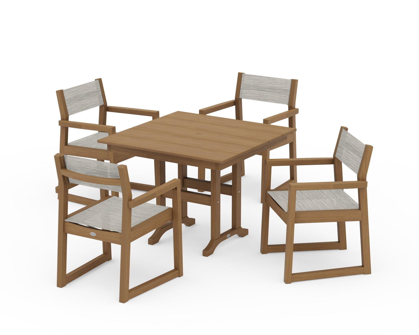 EDGE Sling Arm Chair 5-Piece Farmhouse Dining Set