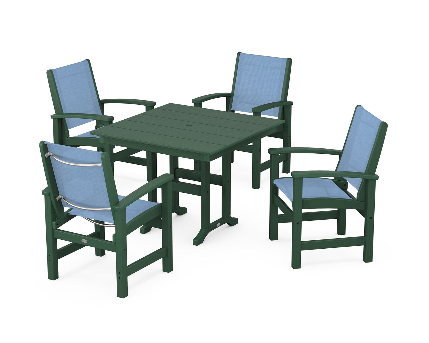 Coastal 5-Piece Farmhouse Dining Set