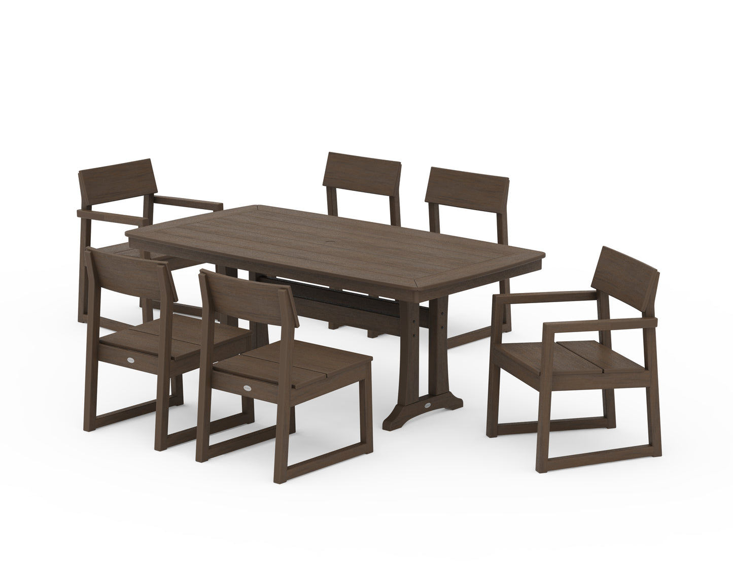 EDGE 7-Piece Dining Set with Trestle Legs