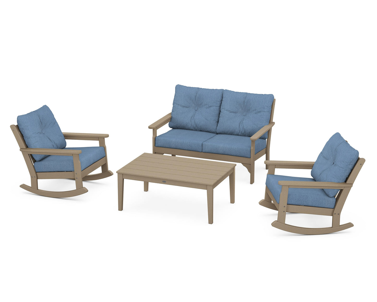 Vineyard 4-Piece Deep Seating Rocking Chair Set