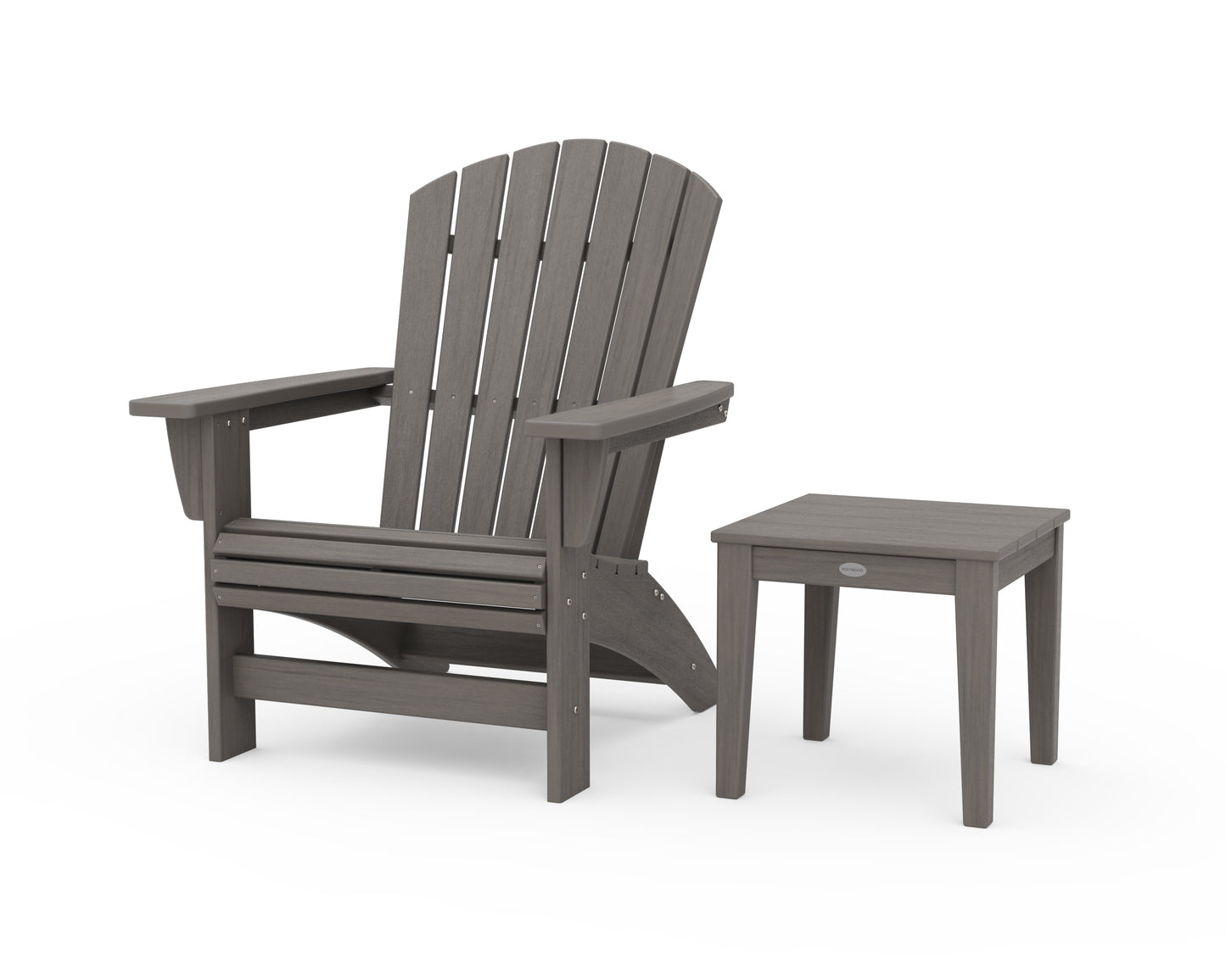 Nautical Grand Adirondack Chair with Side Table
