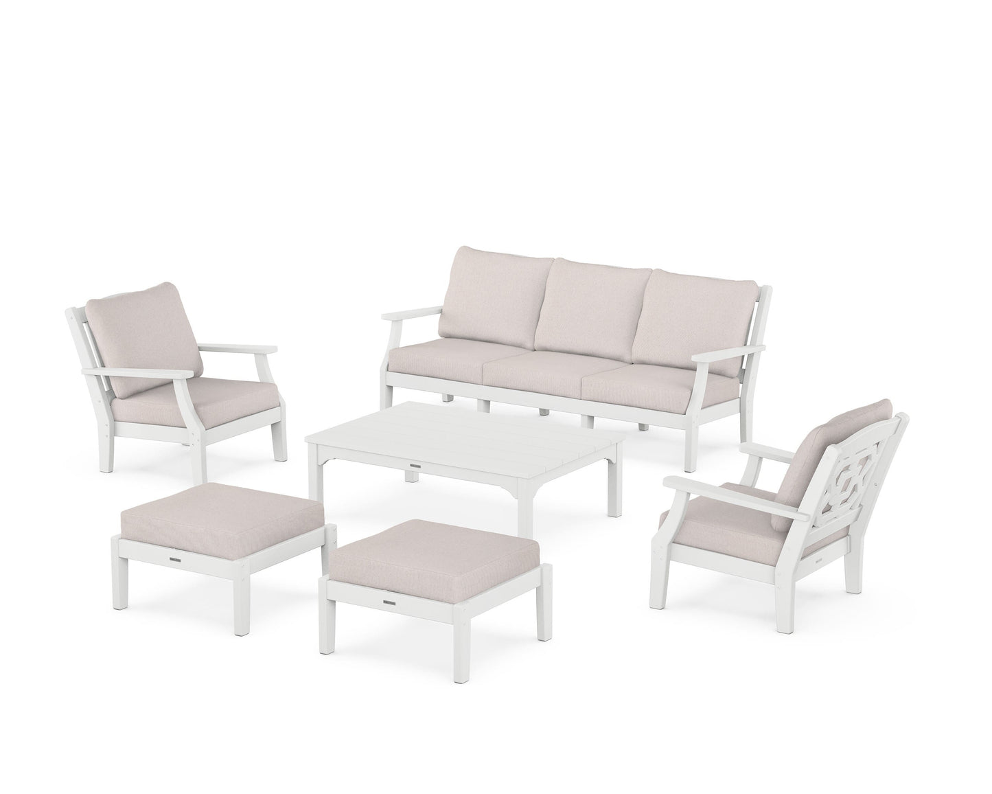 Chinoiserie 6-Piece Lounge Sofa Set