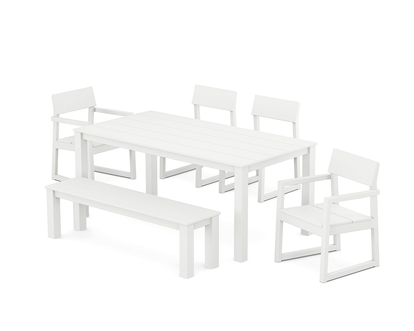 EDGE 6-Piece Parsons Dining Set with Bench