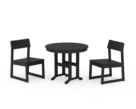 EDGE Side Chair 3-Piece Round Dining Set