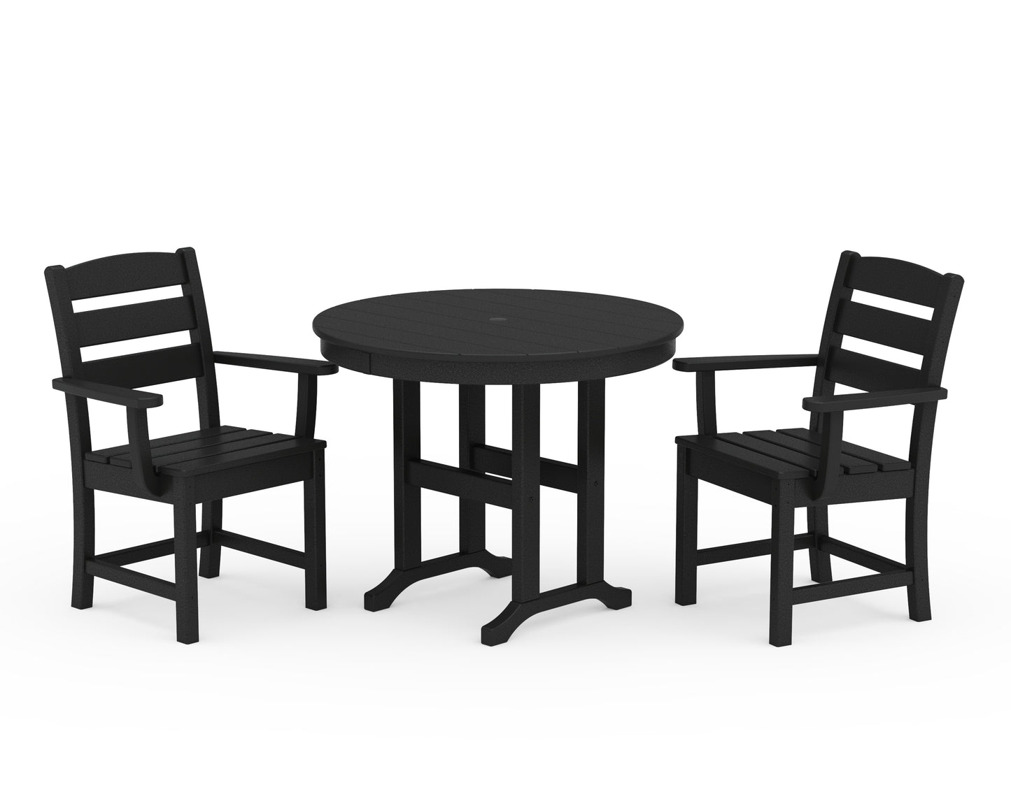 Lakeside 3-Piece Round Dining Set