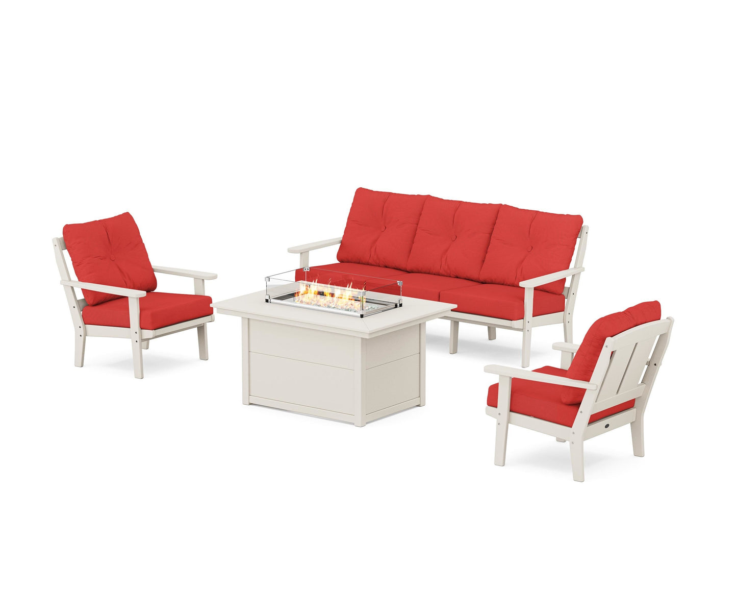 Mission Deep Seating Fire Pit Table Set
