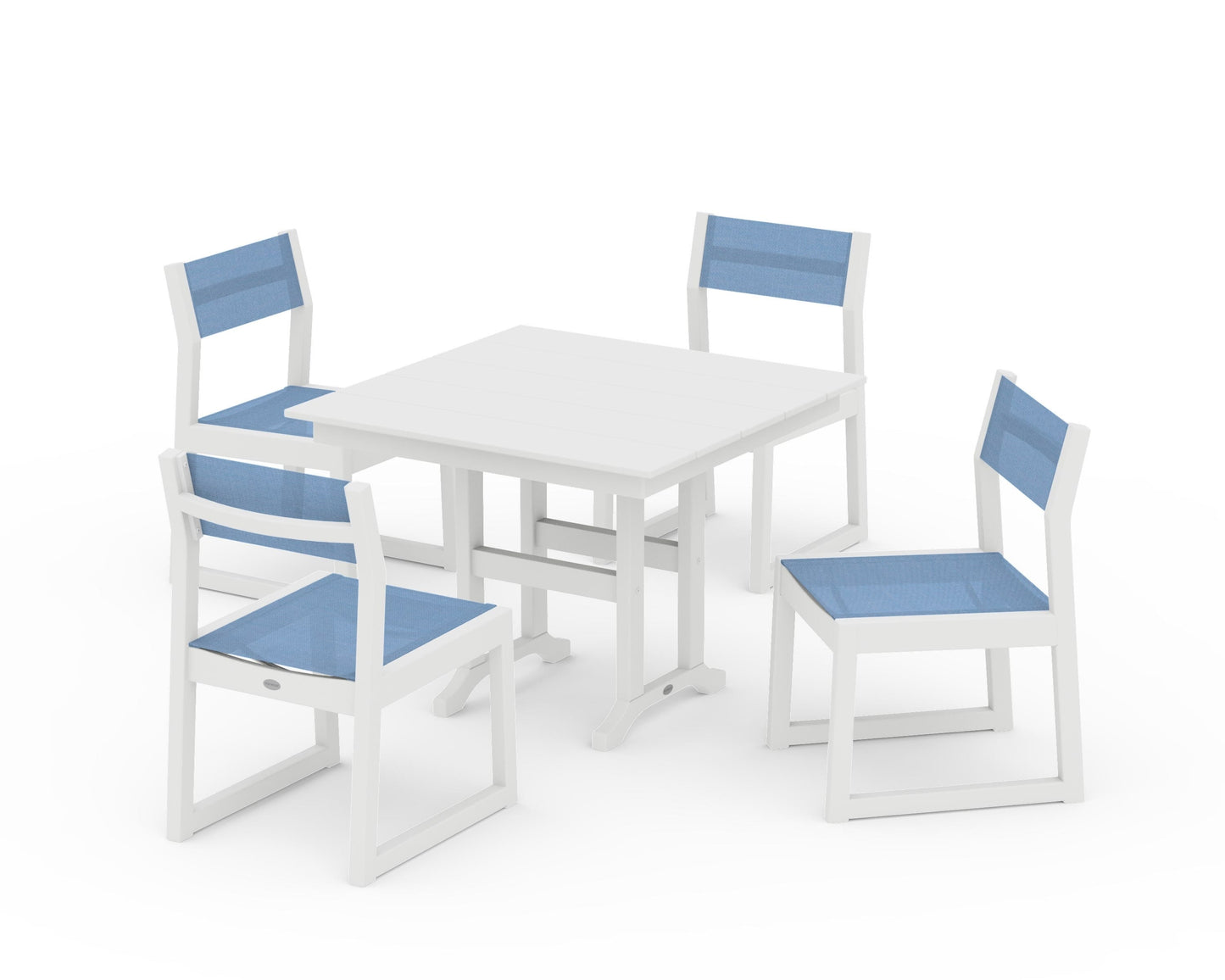 EDGE Sling Side Chair 5-Piece Farmhouse Dining Set