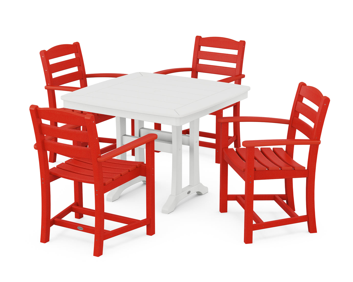 La Casa Caf‚ 5-Piece Dining Set with Trestle Legs