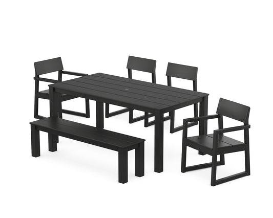 EDGE 6-Piece Parsons Dining Set with Bench
