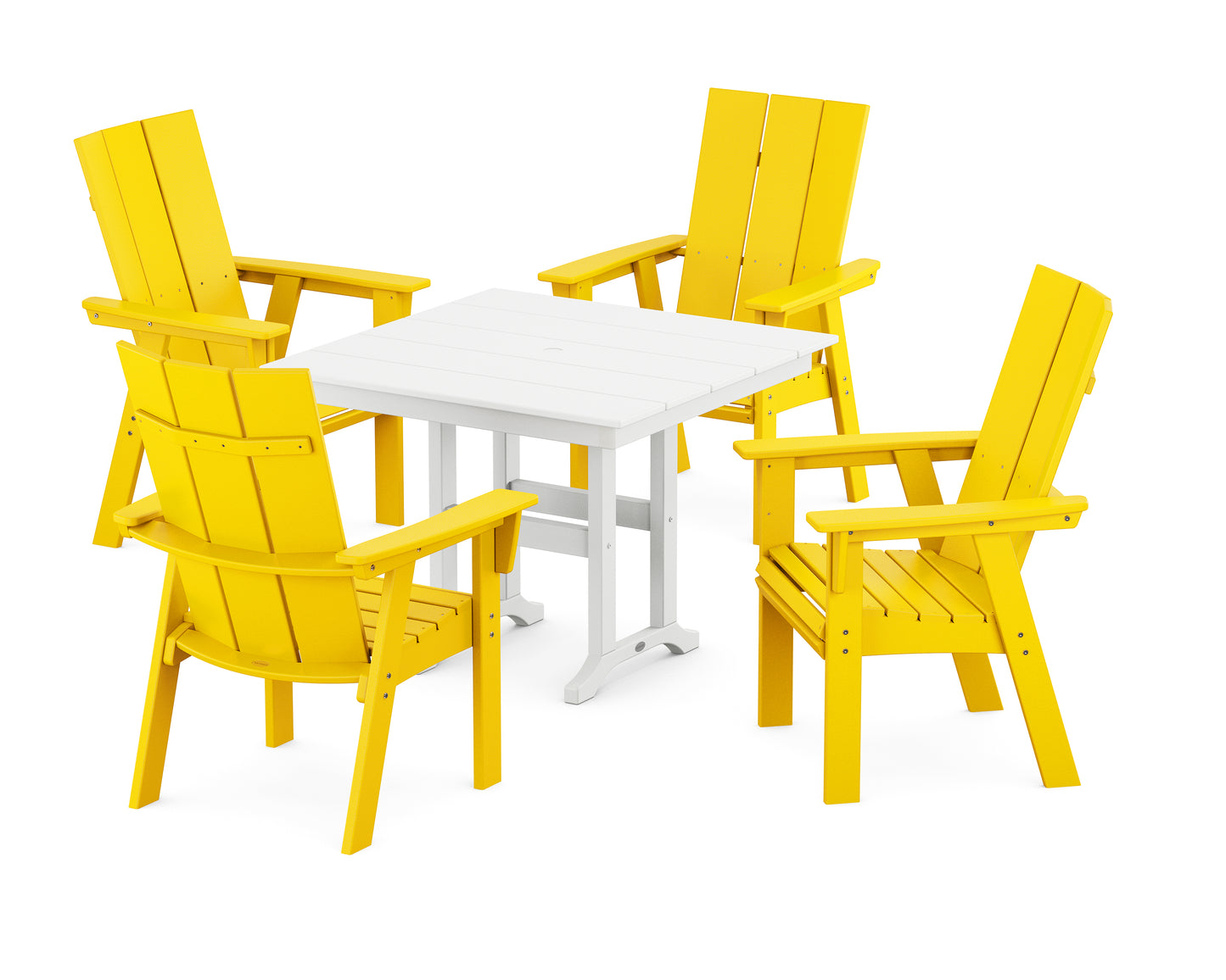 Modern Adirondack 5-Piece Farmhouse Dining Set