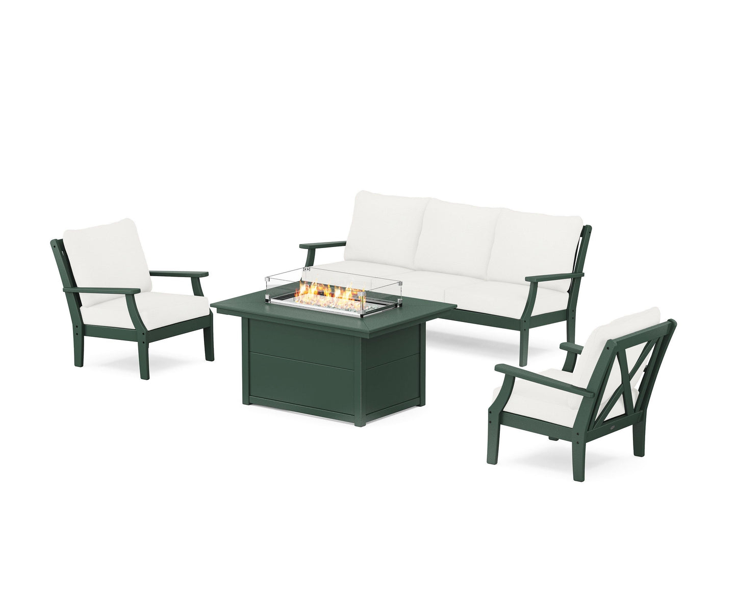 Braxton Deep Seating Fire Pit Table Set