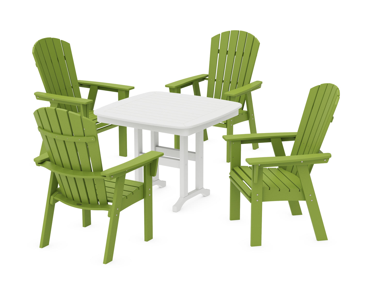 Nautical Curveback Adirondack 5-Piece Dining Set