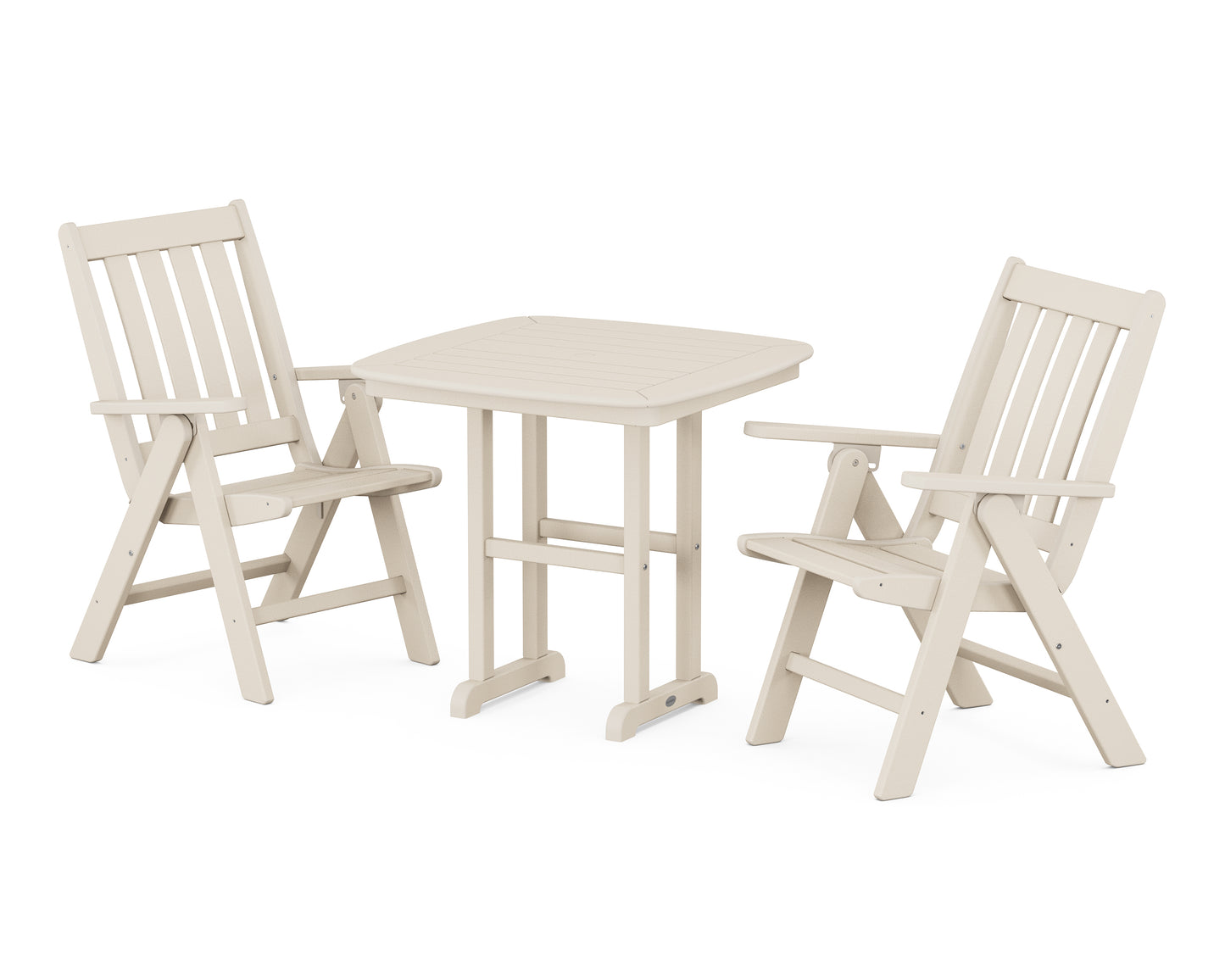 Vineyard Folding Chair 3-Piece Dining Set